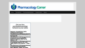 What Pharmacologycorner.com website looked like in 2021 (3 years ago)