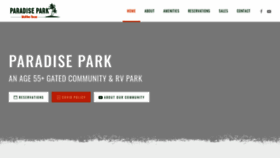 What Paradiseparkinc.com website looked like in 2021 (3 years ago)