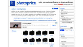 What Photoprice.ca website looked like in 2021 (3 years ago)