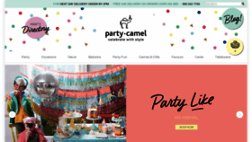 What Partycamel.com website looked like in 2021 (3 years ago)