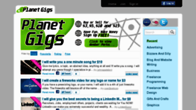 What Planetgigs.com website looked like in 2011 (12 years ago)