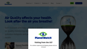 What Planetwatch.io website looked like in 2021 (3 years ago)