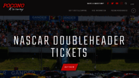 What Poconoraceway.com website looked like in 2021 (3 years ago)