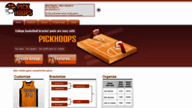 What Pickhoops.com website looked like in 2021 (3 years ago)