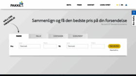 What Pakke.dk website looked like in 2021 (3 years ago)