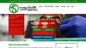 What Prodigyscientific.com website looked like in 2021 (3 years ago)