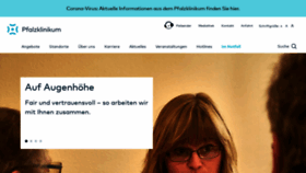 What Pfalzklinikum.de website looked like in 2021 (3 years ago)