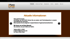 What Pianounrau.de website looked like in 2021 (3 years ago)