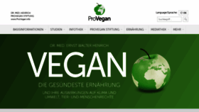 What Provegan.info website looked like in 2021 (3 years ago)