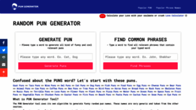 What Pun-generator.com website looked like in 2021 (3 years ago)