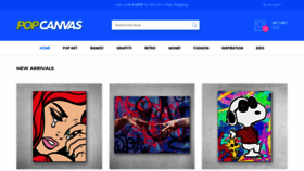 What Popcanvas.co website looked like in 2021 (4 years ago)