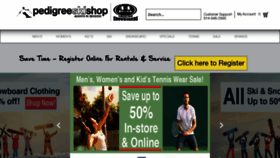 What Pedigreeskishop.com website looked like in 2021 (2 years ago)