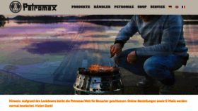 What Petromax.de website looked like in 2021 (3 years ago)