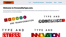What Personalitytype.com website looked like in 2021 (3 years ago)