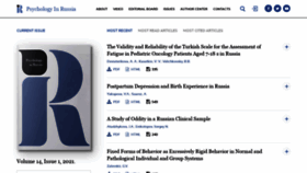 What Psychologyinrussia.com website looked like in 2021 (4 years ago)