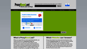 What Proxyboost.net website looked like in 2021 (3 years ago)