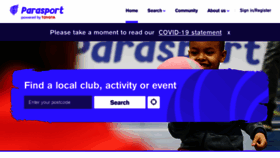 What Parasport.org.uk website looked like in 2021 (2 years ago)