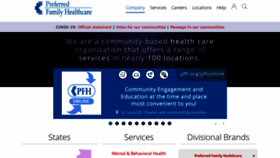 What Pfh.org website looked like in 2021 (2 years ago)
