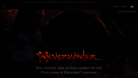 What Playneverwinter.com website looked like in 2021 (2 years ago)