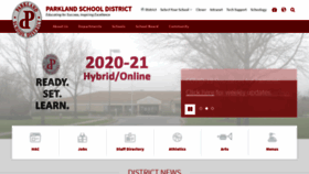 What Parklandsd.org website looked like in 2021 (2 years ago)