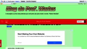 What Profwarles.blogspot.com.br website looked like in 2021 (2 years ago)
