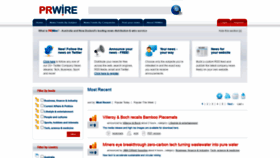 What Prwire.com.au website looked like in 2021 (2 years ago)