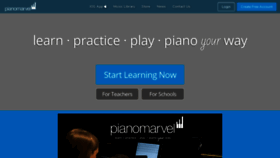 What Pianomarvel.com website looked like in 2021 (2 years ago)