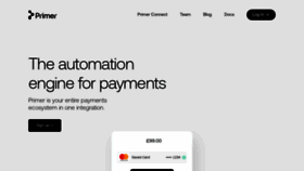 What Primer.io website looked like in 2021 (4 years ago)