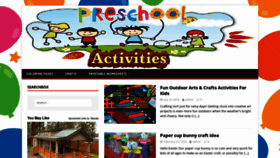 What Preschoolactivities.us website looked like in 2021 (2 years ago)