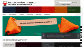 What Pjwstk.edu.pl website looked like in 2021 (2 years ago)