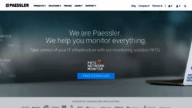 What Paessler.com website looked like in 2021 (2 years ago)