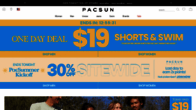 What Pacsun.com website looked like in 2021 (2 years ago)