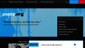 What Poets.org website looked like in 2021 (2 years ago)