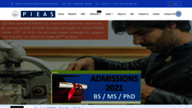 What Pieas.edu.pk website looked like in 2021 (2 years ago)