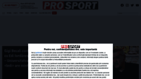What Prosport.ro website looked like in 2021 (2 years ago)