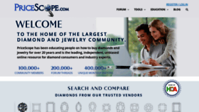 What Pricescope.com website looked like in 2021 (2 years ago)