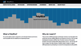 What Polyfill.io website looked like in 2021 (2 years ago)