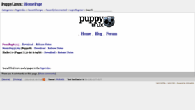 What Puppylinux.org website looked like in 2021 (2 years ago)