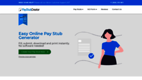 What Paystubcreator.net website looked like in 2021 (2 years ago)