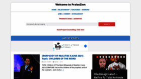 What Praisezion.com website looked like in 2021 (2 years ago)