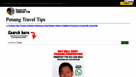 What Penang-traveltips.com website looked like in 2021 (2 years ago)
