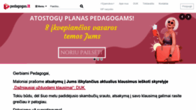 What Pedagogas.lt website looked like in 2021 (2 years ago)