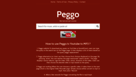 What Peggo.net website looked like in 2021 (2 years ago)