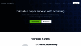 What Papersurvey.io website looked like in 2021 (2 years ago)