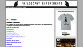 What Philosophyexperiments.com website looked like in 2021 (2 years ago)