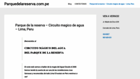 What Parquedelareserva.com.pe website looked like in 2021 (2 years ago)