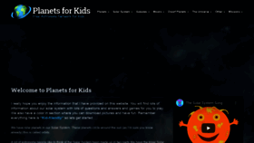 What Planetsforkids.org website looked like in 2021 (2 years ago)