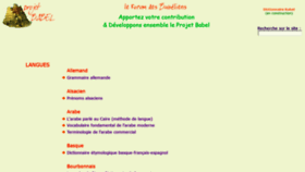 What Projetbabel.org website looked like in 2021 (4 years ago)