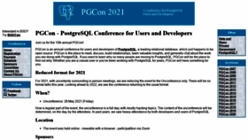 What Pgcon.org website looked like in 2021 (2 years ago)