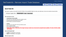 What Paktradeinfo.com website looked like in 2021 (2 years ago)